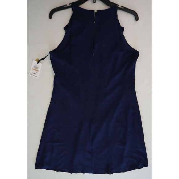 Kensie KDNP0992 Women's Sz 12 Navy Halter-Neck Ruffle Dress $108 - Picture 8 of 11